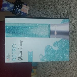 Blue glitter lava lamp